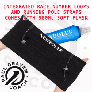 newboler running waist belt with 500ml soft flask
